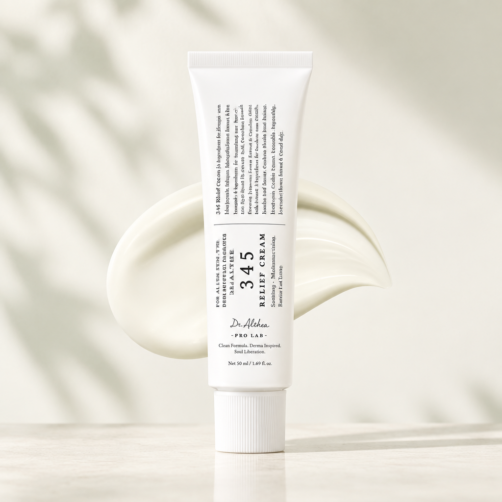 Crème visage mise en scène sur fond ivoire